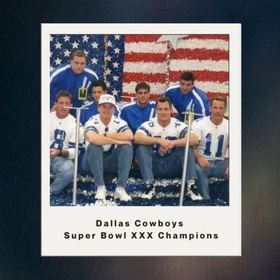 With Dallas Cowboys Super Bowl XXX champions