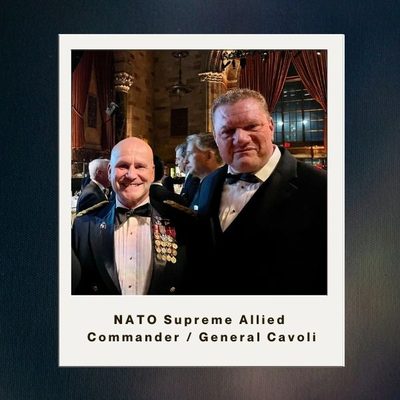 Chris Harris, The Warrior Maker, with a NATO Supreme Allied Commander