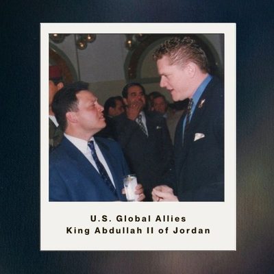 Chris Harris, The Warrior Maker, with King Abdullah II of Jordan